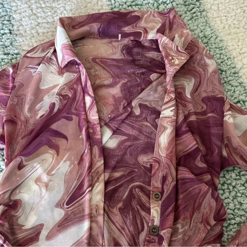 Pink Button Down - Picture 3 of 5